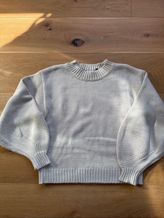 Princess Polly Sweaters - Princess Polly Beige Ribbed Crewneck Sweater